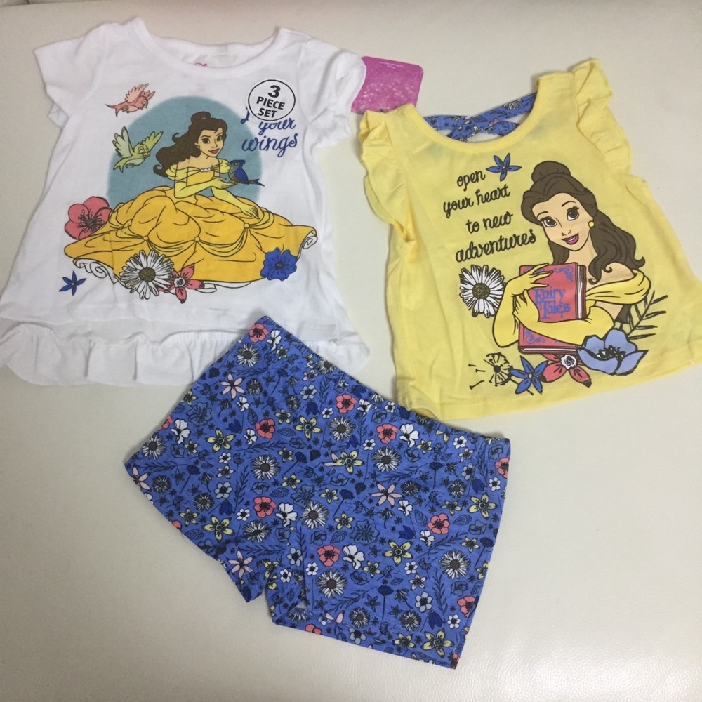Disney Belle Cute Outfit 3 pieces - Picture 7 of 11